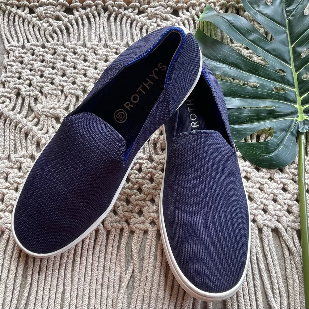 Rothy’s Navy Blue Sneakers Women’s Size 10